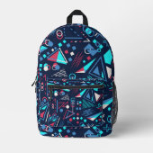 幾何形状 プリントバックパック (正面)