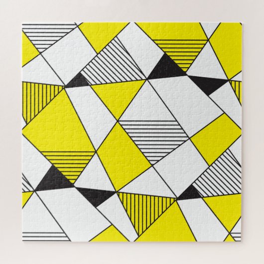 幾何形状:ミニマルなシームレスパターン。 ジグソーパズル (横)