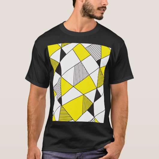 幾何形状:ミニマルなシームレスパターン。 Tシャツ (正面)