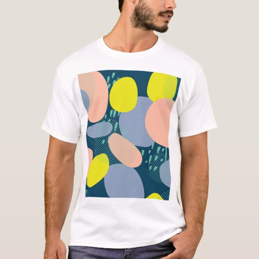 幾何形状:メカラフルンフィススタイル Tシャツ (正面)