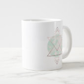 幾何抽象芸術アートデザイン ジャンボコーヒーマグカップ (正面右)