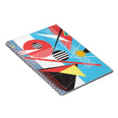 幾何数々のオブジェクトの抽象芸術色の背景 ノートブック (右側)