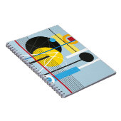 幾何数々のオブジェクトの抽象芸術色の背景 ノートブック (右側)