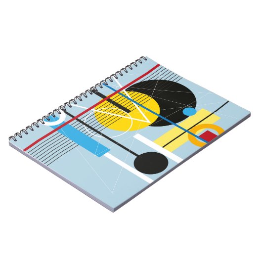 幾何数々のオブジェクトの抽象芸術色の背景 ノートブック (左側)