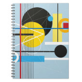 幾何数々のオブジェクトの抽象芸術色の背景 ノートブック (正面)