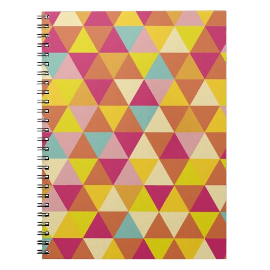 幾何数々の図形のポリゴン色の三角形 ノートブック (正面)