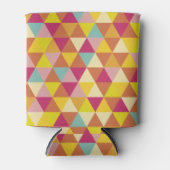 幾何数々の図形のポリゴン色の三角形 缶クーラー (正面)