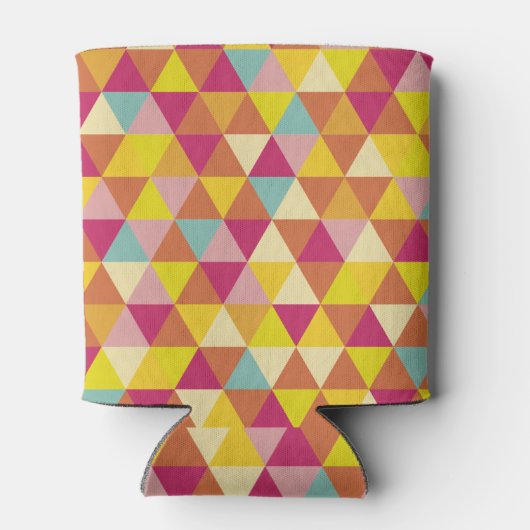 幾何数々の図形のポリゴン色の三角形 缶クーラー (裏面)