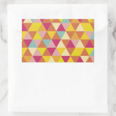 幾何数々の図形のポリゴン色の三角形 長方形シール (バッグ)