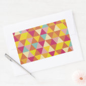 幾何数々の図形のポリゴン色の三角形 長方形シール (封筒)