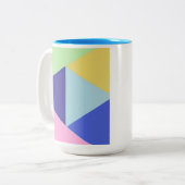 幾何数々の色の芸術 ツートーンマグカップ (正面左)