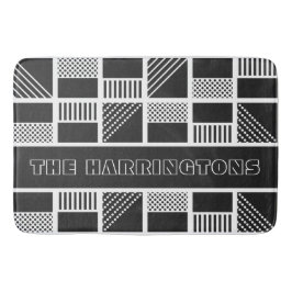 幾何方形カスタムモノグラムバスマット バスマット