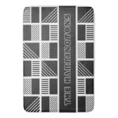 幾何方形カスタムモノグラムバスマット バスマット (正面縦)