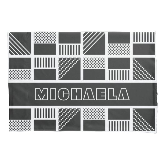 幾何方形カスタム 枕カバー (正面)