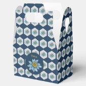 幾何日本のユリ花模様モノグラム フェイバーボックス (オープン)