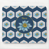 幾何日本のユリ花模様モノグラム マウスパッド (正面)