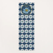幾何日本のユリ花模様モノグラム ヨガマット (正面)