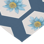 幾何日本の百合花柄 ショートテーブルランナー (コーナー)