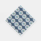 幾何日本の百合花柄 スタンダードランチョンナプキン (角)