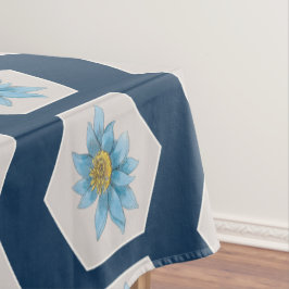 幾何日本の百合花柄 テーブルクロス