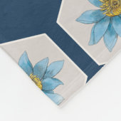 幾何日本の百合花柄 フリースブランケット (角)