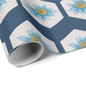 幾何日本の百合花柄 ラッピングペーパー (ロールコーナー)