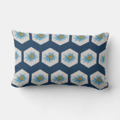 幾何日本の百合花柄 ランバークッション (裏面)