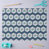 幾何日本の百合花柄 薄葉紙 (クラフト)