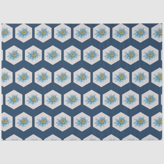 幾何日本の百合花柄 薄葉紙 (正面)