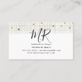 幾何格子模擬モダン箔設計者 名刺 (裏面)