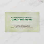 幾何正方形の木のカラフル葉の水の色 名刺 (裏面)