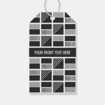 幾何正方形カスタムのギフトラベル