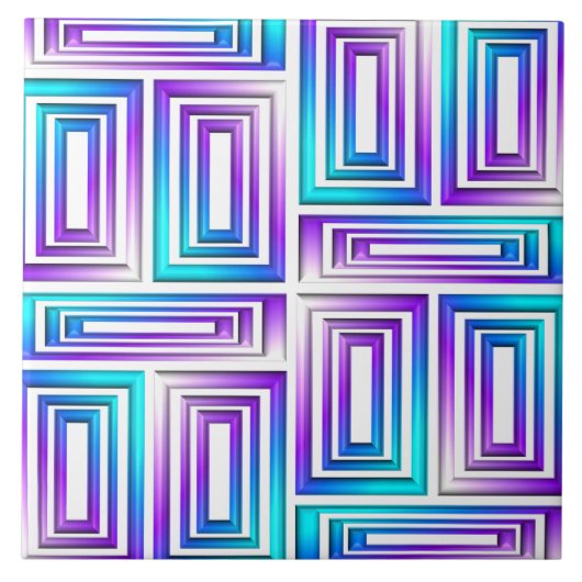 幾何矩形セラミックタイル タイル (正面)