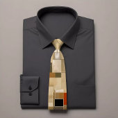 幾何矩形タイパターン（の模様が）あるプ ネクタイ