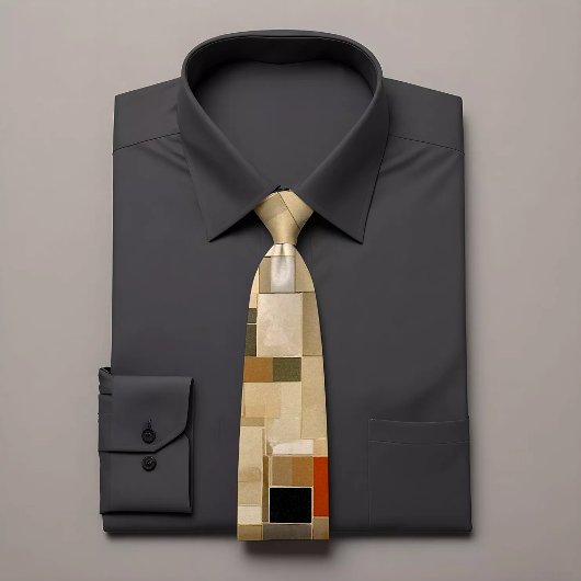 幾何矩形タイパターン(の模様が)あるプ ネクタイ