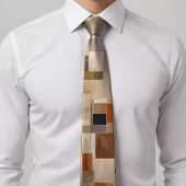 幾何矩形タイパターン（の模様が）あるプ ネクタイ