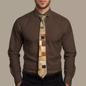 幾何矩形タイパターン（の模様が）あるプ ネクタイ