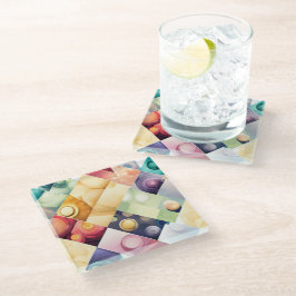 幾何級数 ガラスコースター