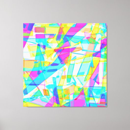 幾何素晴らしパターンの色 キャンバスプリント (正面)