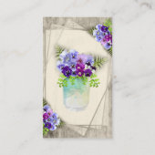 幾何素朴エレガントパンジー結婚式 エンクロージャーカード (裏面)