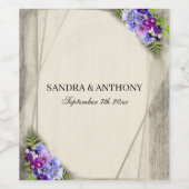 幾何素朴エレガントパン結婚シー ワインラベル (シングルラベル)