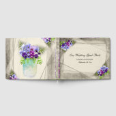 幾何素朴エレガント青パン結婚ズ ゲストブック (全面)