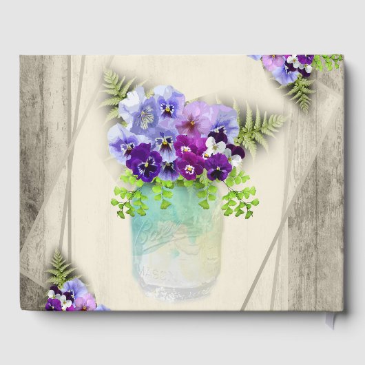 幾何素朴エレガント青パン結婚ズ ゲストブック (裏面)