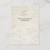 幾何素朴ユーカリ樺の木結婚詳細 エンクロージャーカード (裏面)