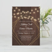 幾何素朴結婚式招待状 招待状 (スタンド正面)