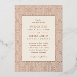 幾何結婚の 箔招待状