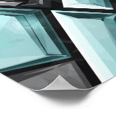 幾何結晶デザイン ポスター (角)