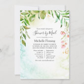 幾何結晶ベビー又はブライダルシャワーバイメール 招待状 (正面)