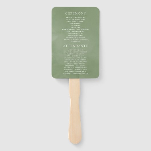 幾何結晶緑化結婚式 プログラム ハンドファン (裏面)