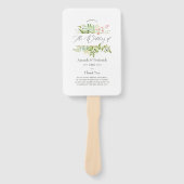 幾何結晶緑化結婚式 プログラム ハンドファン (正面)